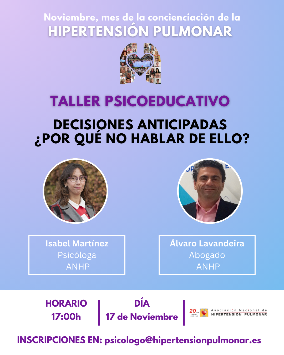 Taller psicoeducativo: “Decisiones anticipadas: ¿por qué no hablar de ello?”