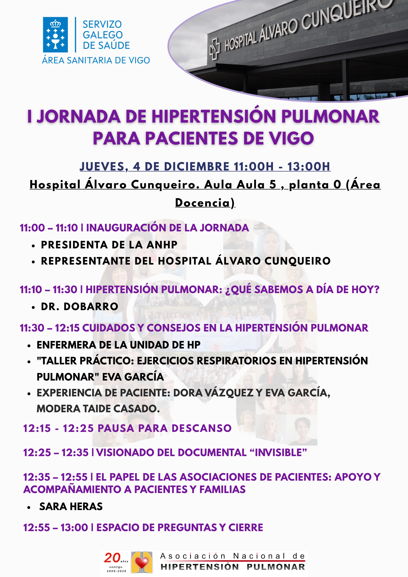 I Jornada de Hipertensión Pulmonar para Pacientes de Vigo
